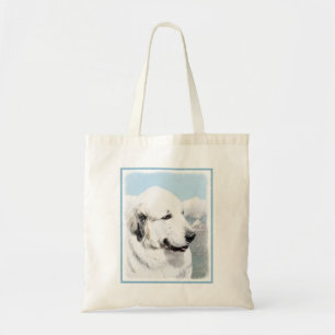 Große Pyrenäen Malerei - Original Hunde Kunst Tragetasche