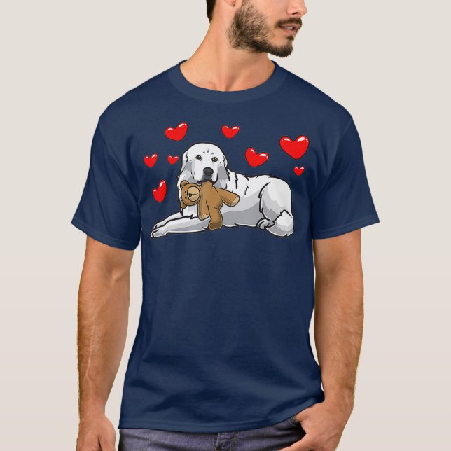 Große Pyrenäen Pyrenäen Hund mit Tier T-Shirt (Vorderseite)