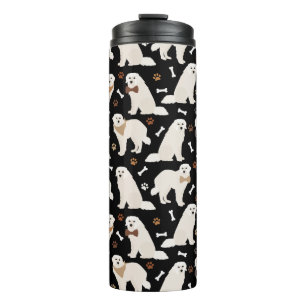 Große Pyrenäen und Knochen Thermal Tumbler Thermosbecher