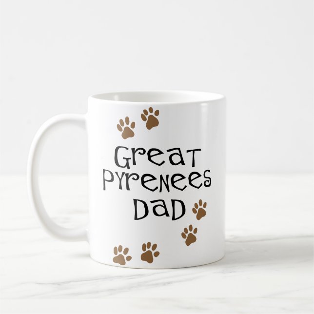 Große Pyrenäen-Vater Kaffeetasse (Links)