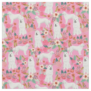 Große Pyrenäen Vintage Blumen rosa Stoff