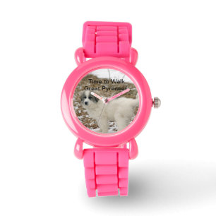 Große Pyrenäen-Welpen-Uhr Armbanduhr