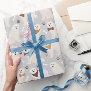 Große Pyrenäenpfeffer und Knochen-Umschlagpapier Geschenkpapier
