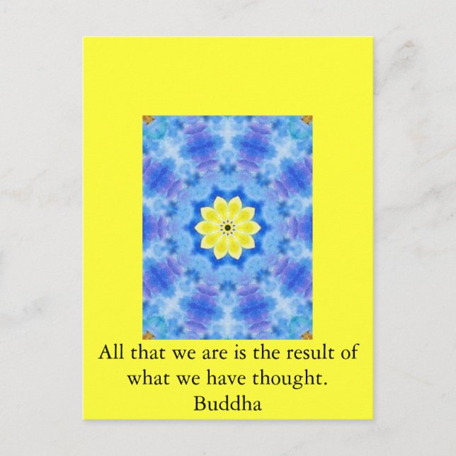 GROSSE QUOTE vom Buddha Postkarte (Vorderseite)
