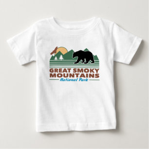 Große, rauchige Berge Baby T-shirt