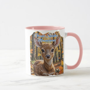 Große, rauchige Berge Fawn Deer Tasse
