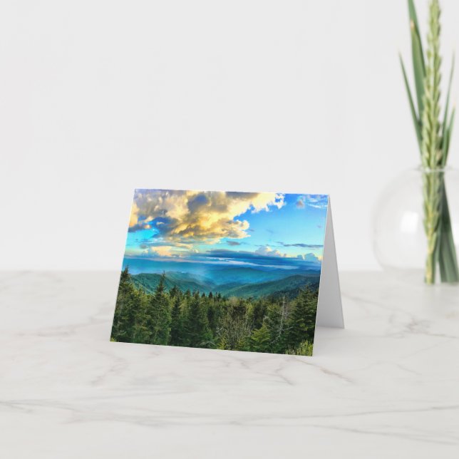 Große rauchige Berge Klingmans Kuppel Notecard Dankeskarte (Vorderseite)