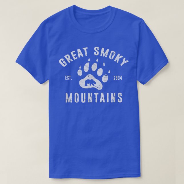 Große, rauchige Berge Schwarzbär T-Shirt (Design vorne)