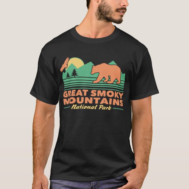Große, rauchige Berge T-Shirt (Vorderseite)
