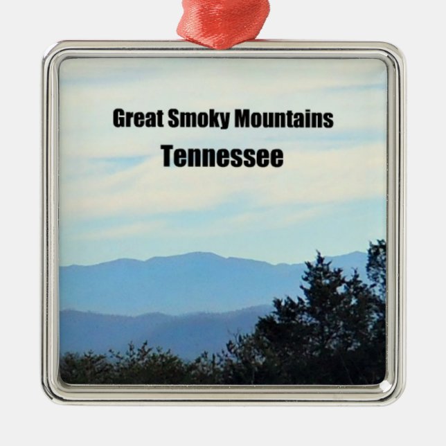 Große, rauchige Berge, Tennessee Silbernes Ornament (Vorne)