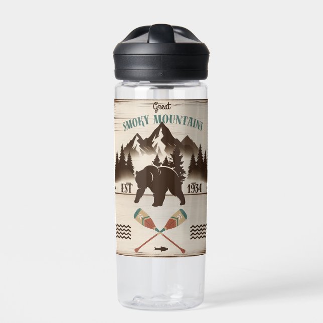 Große, rauchige Berge, TN-Bär Trinkflasche (Vorderseite)