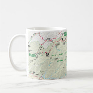 Große rauchige Gebirgskarten-Tasse Kaffeetasse
