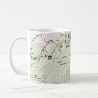 Große rauchige Gebirgskarten-Tasse Kaffeetasse