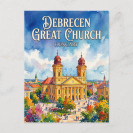 Große Reformierte Kirche, Debrecen Ungarn Postkarte