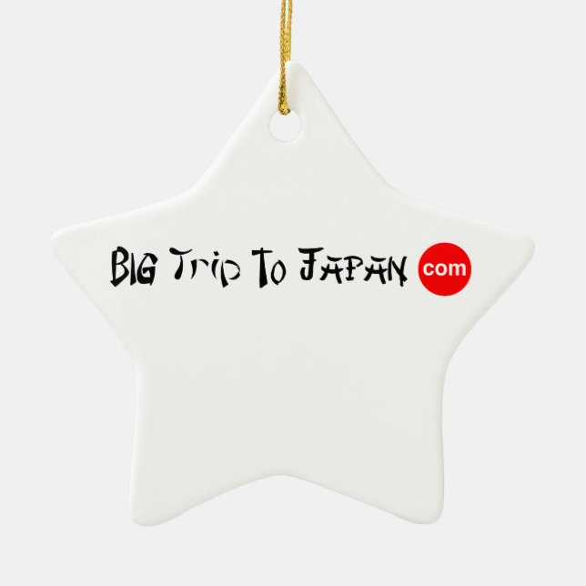 Große Reise zur Japan-Stern-Verzierung Keramikornament (Vorne)