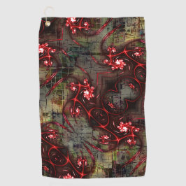 Große Relation von seltsamem Fraktal über gealtert Golfhandtuch