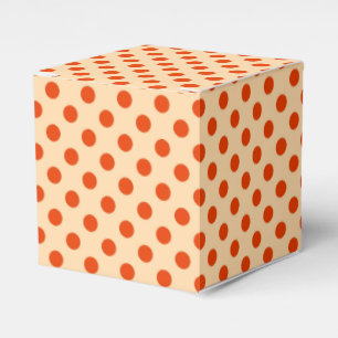 Große Retro Punkte - blasse Orange und Mandarine Geschenkschachtel