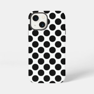 Große Retro-Punkte - schwarz und weiß iPhone Hülle