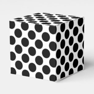Große Retro-Punkte - schwarz-weiß Geschenkschachtel