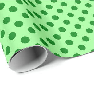 Große Retro-Punkte - Smaragdgrün und Minzgrün Geschenkpapier