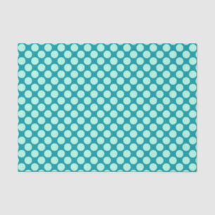 Große Retro-Punkte - Türkis und Aqua Seidenpapier