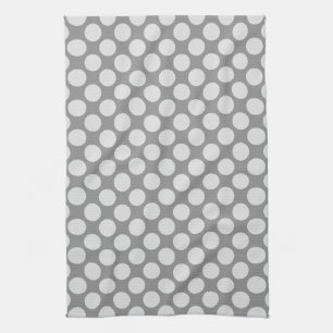 Große Retrodots - grau/grau Geschirrtuch