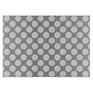 Große Retrodots - grau/grau Schneidebrett