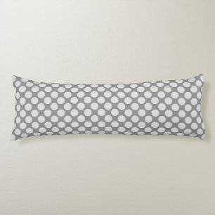 Große Retrodots - grau/grau Seitenschläferkissen