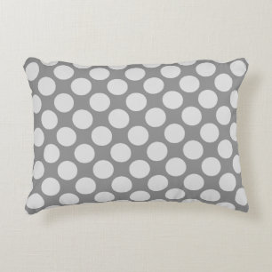 Große Retrodots - grau/grau Zierkissen