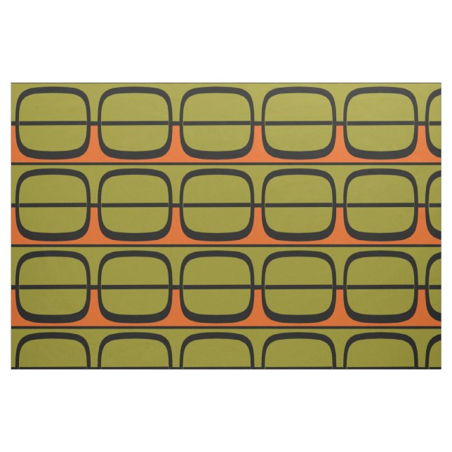 Große Retropaneele schwarz Stoff (Fat Quarter (45,7 x 55,9 cm))
