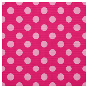 Große Retropunkte, Fuchsia und Pastellrosa Stoff