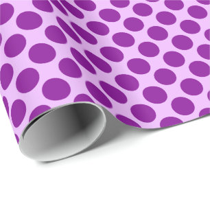 Große Retropunkte - lila und orchid Geschenkpapier