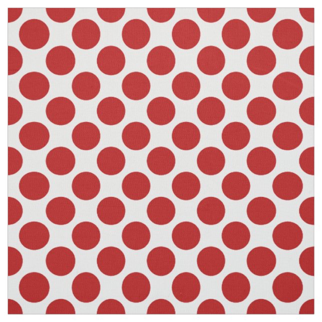 Große Retropunkte - rot und weiß Stoff (Muster)