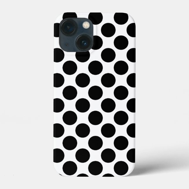 Große Retropunkte - schwarz-weiß Case-Mate iPhone Hülle (Rückseite)
