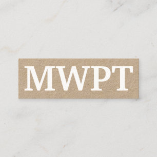 Große riesige mutige Initialenabdeckung Mini Visitenkarte