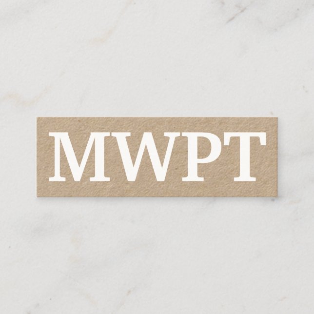 Große riesige mutige Initialenabdeckung Mini Visitenkarte (Vorderseite)