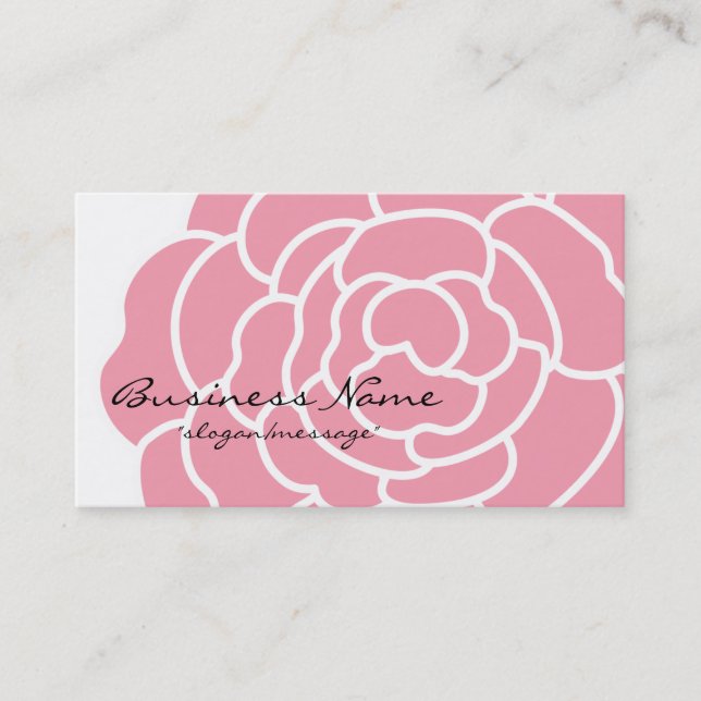 Große rosa Blumen-Geschäfts-Karte Visitenkarte (Vorderseite)