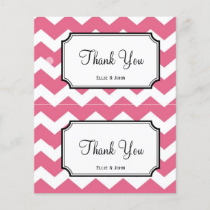 Große rosa Chevron-DIY-Geschenktüten-Anhänger für  Flyer