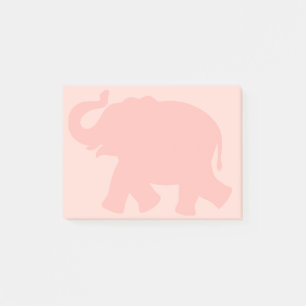 Große rosa Elefantensilhouette Post-it Klebezettel