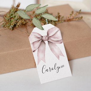 Große rosa Schleife Sie heiratet  Name Geschenkanhänger