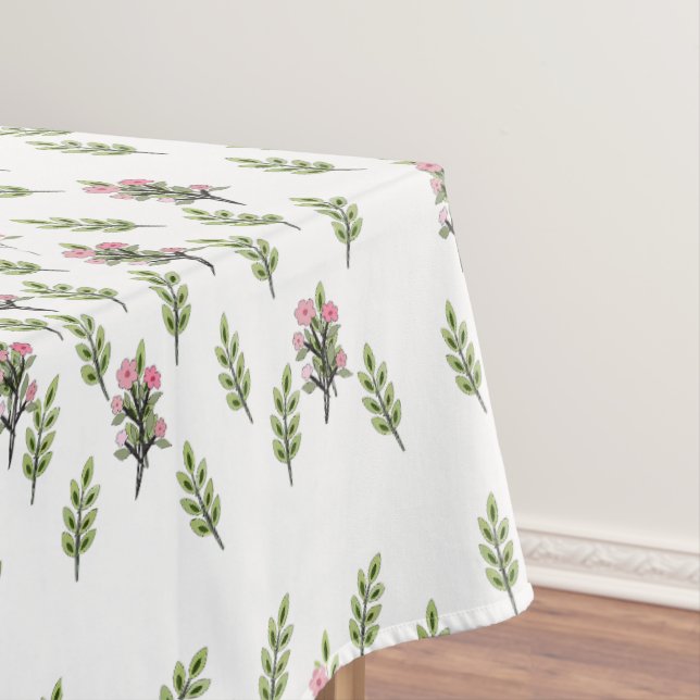 Große rosa Sträuße  Tischdecke (Beispiel)