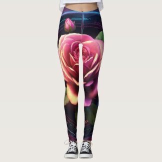 Große Rose Leggings