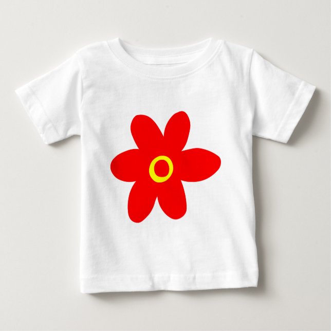 Große rote Blume Baby T-shirt (Vorderseite)
