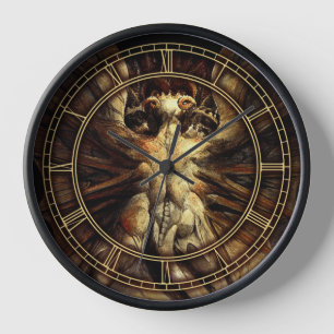 Große rote Drachenuhr Uhr