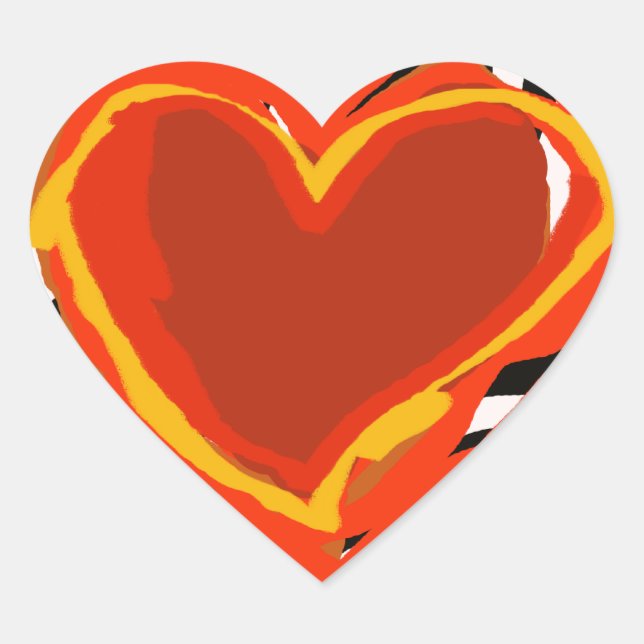 Große rote Liebe, Herz Herz-Aufkleber (Vorderseite)