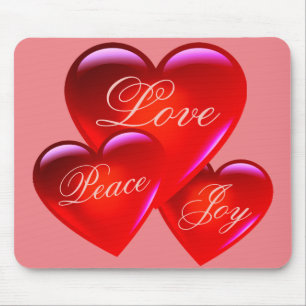 Große rote Liebe Herz/viel Liebe/liebend herzrosa Mousepad