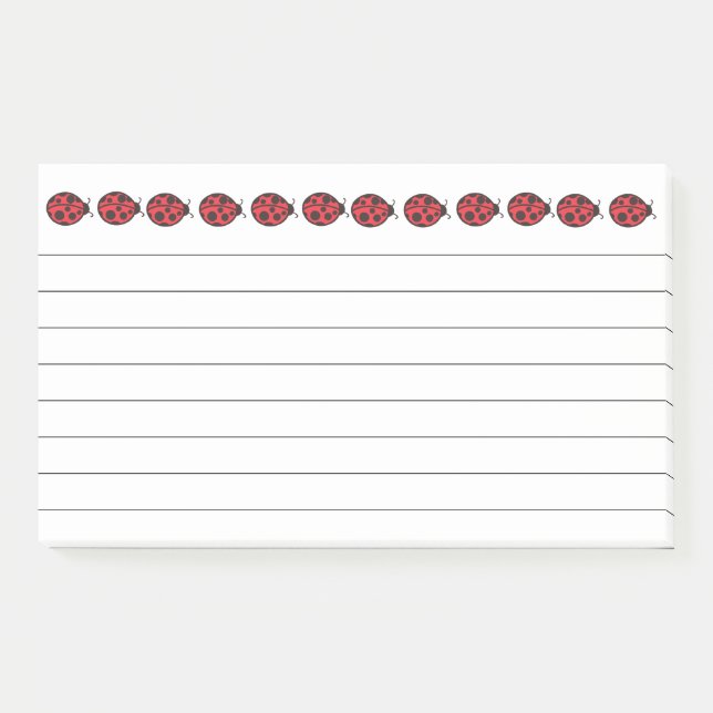 Große Rote Marienkäfer-Post-it-Notes Post-it Klebezettel (Vorderseite)