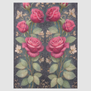 Große rote Rosen für Kunsthandwerk & Decoupage-Kun Seidenpapier