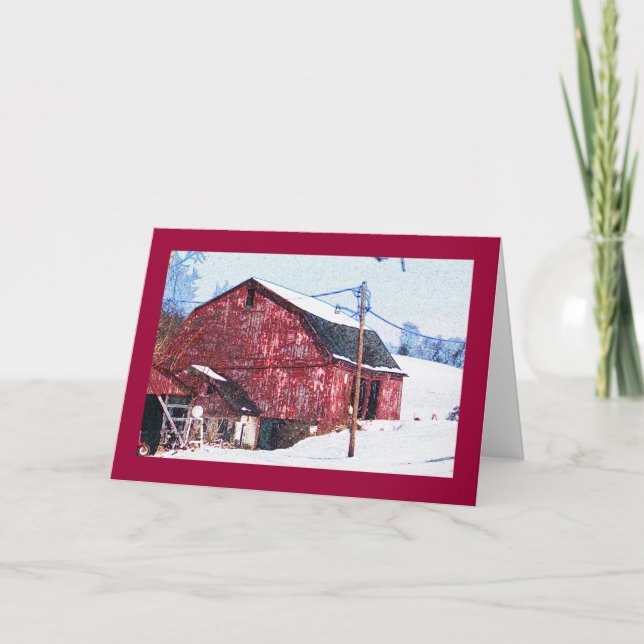 Große rote Scheune auf dem nationalen Pike Karte (Vorderseite)