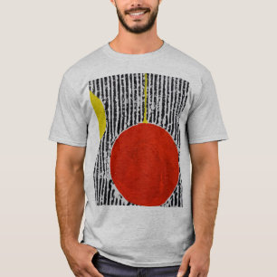 Große rote Sun-Stelle mit schwarzen Streifen T-Shirt